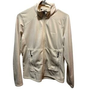 Patagonia R1 Full ZIp Jacket Women's Med Cream Regulator Waffle Polartec Fleece